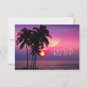 PixDezines osa Hawaiian Sunset Beach Scence Kort