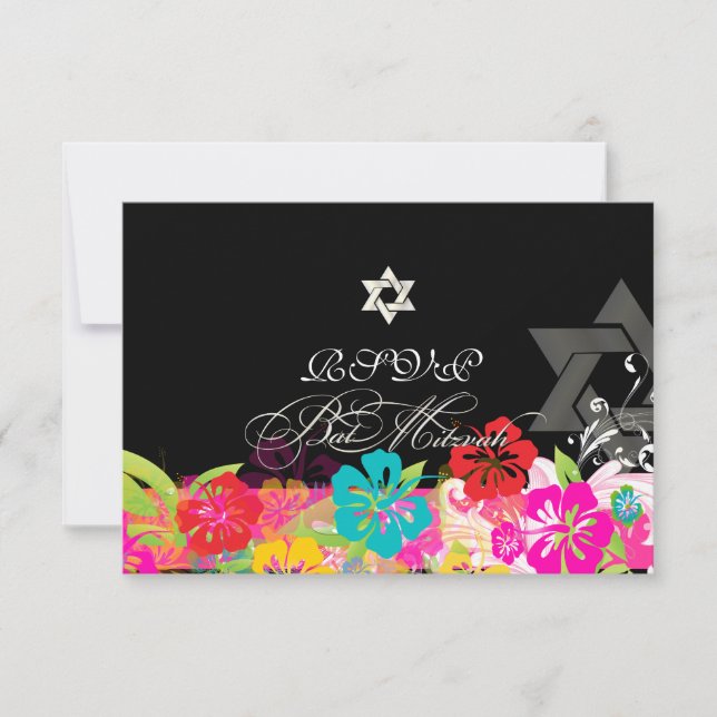 PixDezines osa hibiscus/Bat mitzvah Inbjudningar (Framsida)