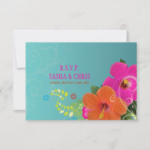 PixDezines osa hibiscus+fern Kort