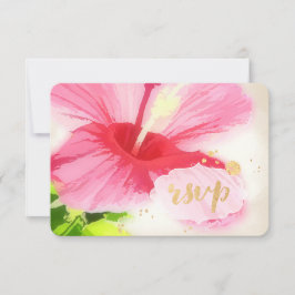 PixDezines osa hibiscus/luau/faux parchment Kort