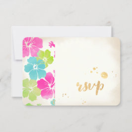 PixDezines osa hibiscus/luau/faux parchment Kort