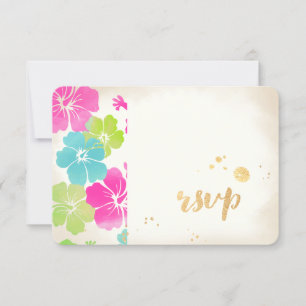 PixDezines osa hibiscus/luau/faux parchment Kort