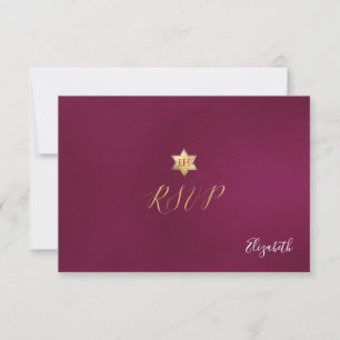 PixDezines OSA minimalist Dahlia Red Mitzvah ✡ Kort