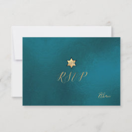 PixDezines OSA minimalist Teal Grönt Mitzvah ✡