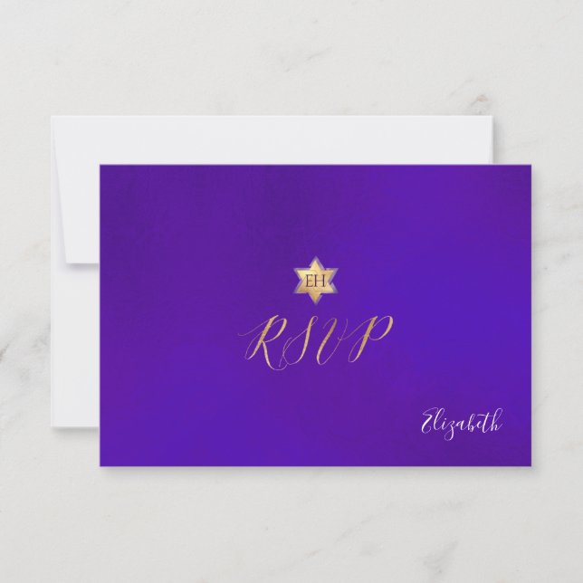 PixDezines OSA minimalist ultra violet Mitzvah ✡ (Framsida)