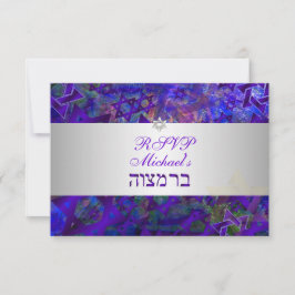 PixDezines osa mod stars/pub mitzvah/violet Kort