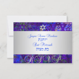 PixDezines osa mod stars/Pub Mitzvah/violet Kort
