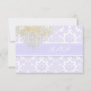 PixDezines osa moiré damask+Chandelier/lila Kort