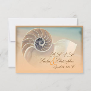 PixDezines osa nautilus, bröllopsinbjudningar Kort
