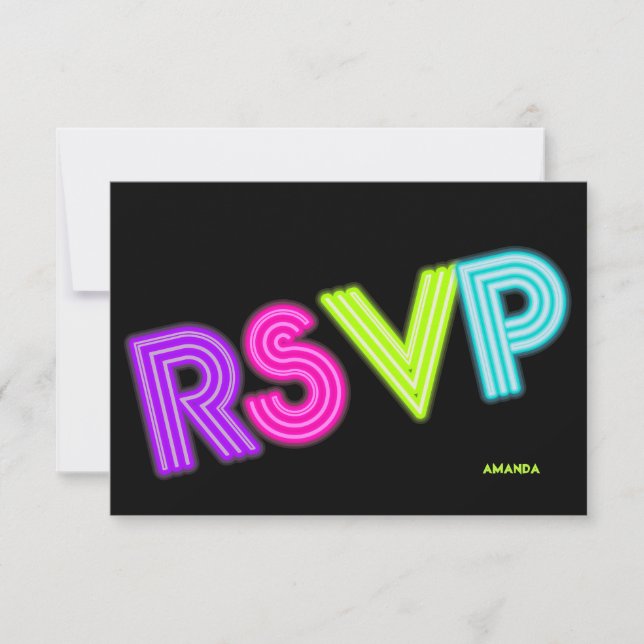 PixDezines OSA Neon Ljus Bat mitzvah ✡ (Framsida)