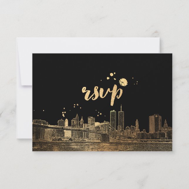PixDezines OSA NYC Skyline/Faux Guld (Framsida)