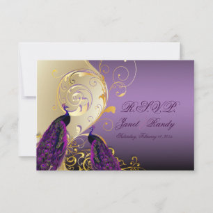 PixDezines osa Peacock, Filigree+swirls/DIY-text Kort