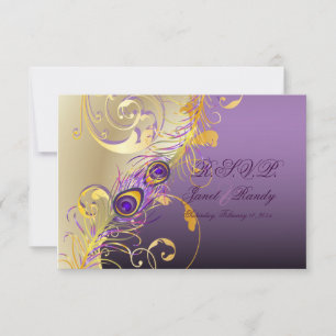 PixDezines osa Peacock, Filigree+swirls/DIY text Kort