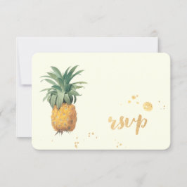 PixDezines osa Pineapples/Guld Penseldrag Kort