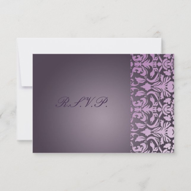 PixDezines osa plum flora Damask/dyy bakgrund Kort (Framsida)