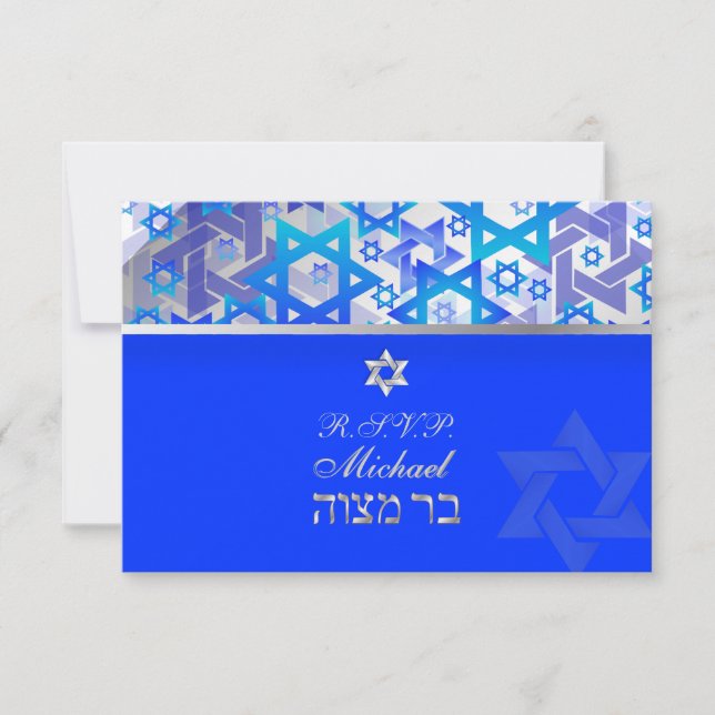 PixDezines osa pub mitzvah/blue/silver (Framsida)