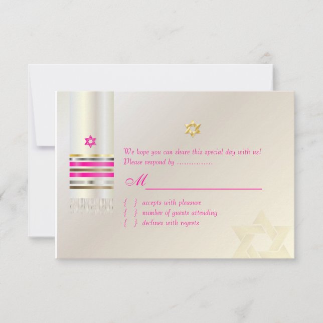 PixDezines OSA Rosa Tallit Bat mitzvah (Framsida)