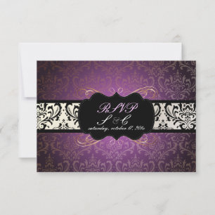 PixDezines osa Rossi Damask, Champagne+Plum Kort