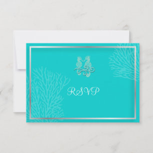 PixDezines osa Seahorse+Coral/diy färg Kort