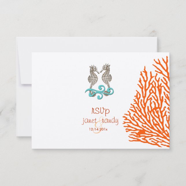 PixDezines osa Seahorse, stranden party Kort (Framsida)