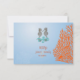 PixDezines osa Seahorse, stranden party Kort