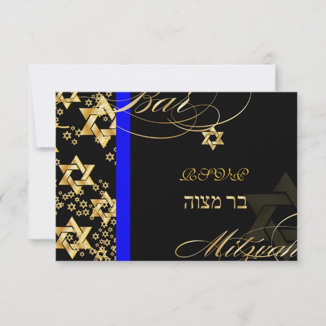PixDezines osa Star of David, Pub Mitzvah Kort (Framsida)