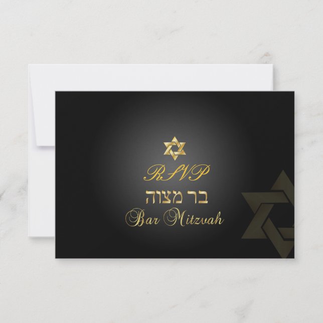 PixDezines osa Star, Pub Mitzvah/black+guld (Framsida)
