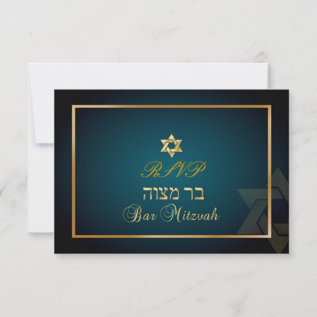 PixDezines osa Star, Pub Mitzvah/teal+guld (Framsida)