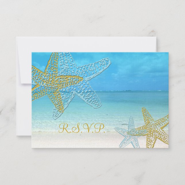 PixDezines osa Starfish/Beach Weddings Kort (Framsida)