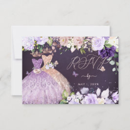 PixDezines OSA Twillingars Quinceanera Ro Guld Lil Inbjudningar