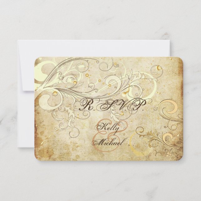 PixDezines OSA VINTAGE CREAM SWIRL/LUXE SHIMMER Kort (Framsida)