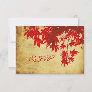 PixDezines osa Vintage Red Maple Löv/fall Kort