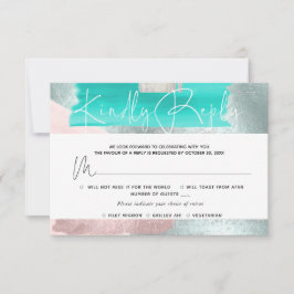 PixDezines OSA w Måltider, Modern Art, Blue Teal Kort