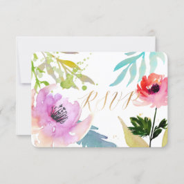 PixDezines OSA Watercolor Blommigt/Rosa Kort