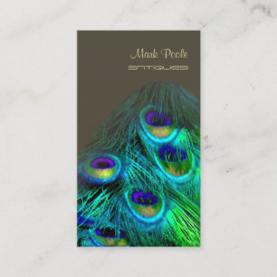 PixDezines påfågelsfjäder/psychedelisk Visitkort