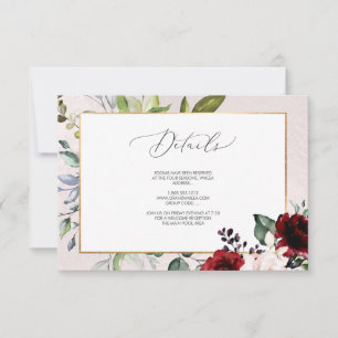 PixDezines Passionate Blooms DETAILS-KORT Inbjudningar