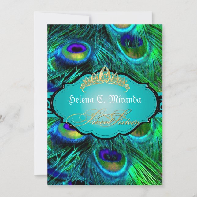 PixDezines peace+cheetah/sweet sixteen Inbjudningar (Framsida)