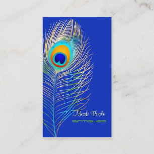 PixDezines Peacock Aqua Blue/DIY kobolt - bakgrund Visitkort