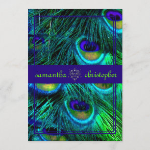PixDezines peacock/aqua/turkos Inbjudningar