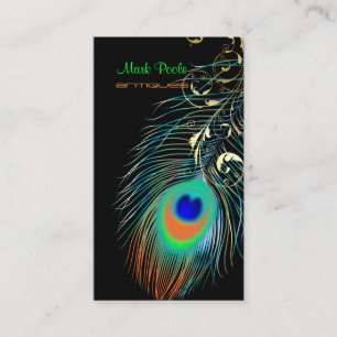PixDezines Peacock+filigree swirrds/Diy background Visitkort
