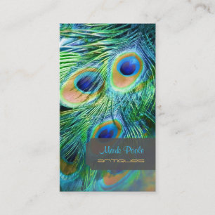 PixDezines Peacock-fjädrar Visitkort