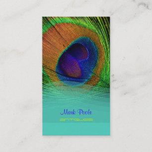 PixDezines Peacock-fjädrar Visitkort