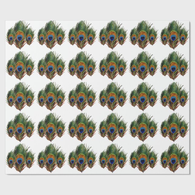 PixDezines peacock-ludd/dyy-bakgrund Presentpapper (Söm)