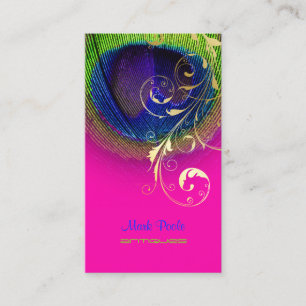 PixDezines Peacock öga+filigree-snurrar Visitkort