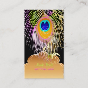 PixDezines Peacock öga+filigree swirls/DIY färg Visitkort