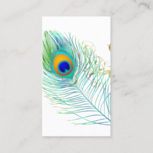 PixDezines PEACOCK PLUME+FILIGREE/DIY Bckgrej Visitkort