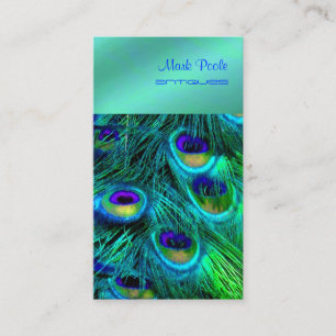 PixDezines Peacock Visitkort