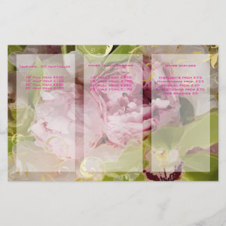 PixDezines Peonies/Grönt Cymbidium Bouquets Flygblad