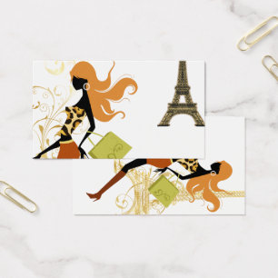 PixDezines personshoppare/dyy-bakgrund färg Visitkort