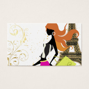 PixDezines personshoppare/dyy-bakgrund färg Visitkort